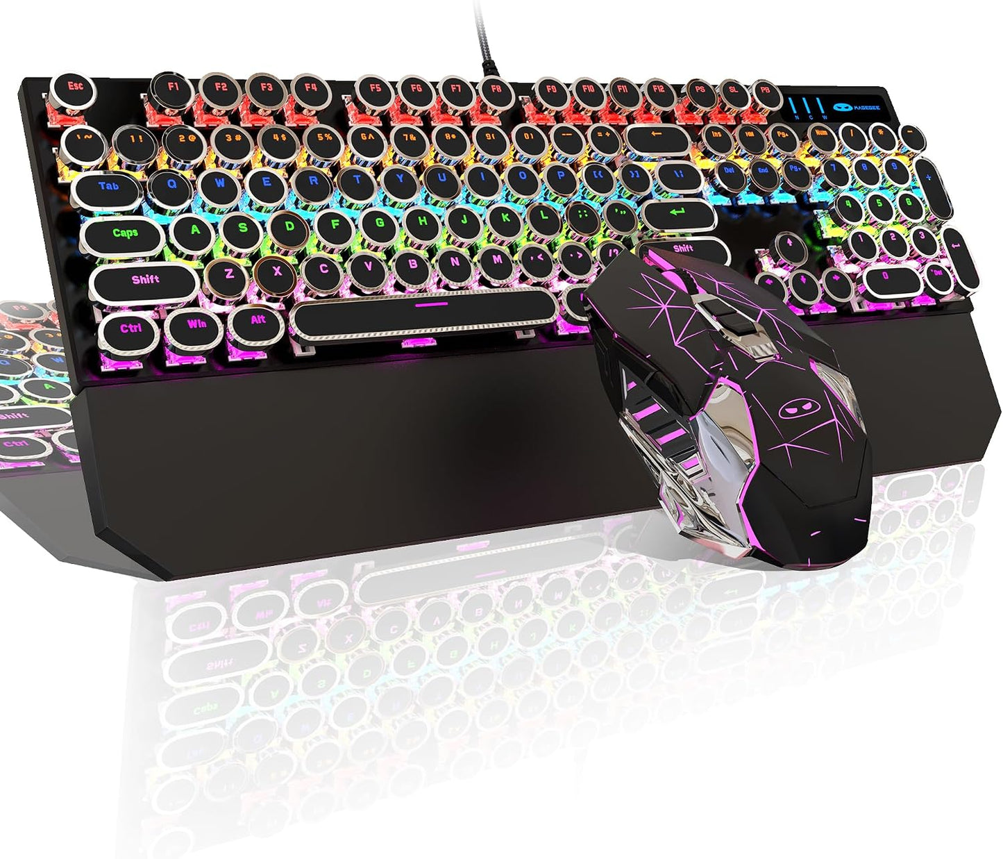Combo de Teclado Mecánico y Mouse para Gaming de Máquina de Escribi...