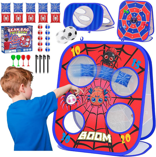 Juego de Lanzamiento de Bolsas de Frijoles Araña, Tablero de Cornho...