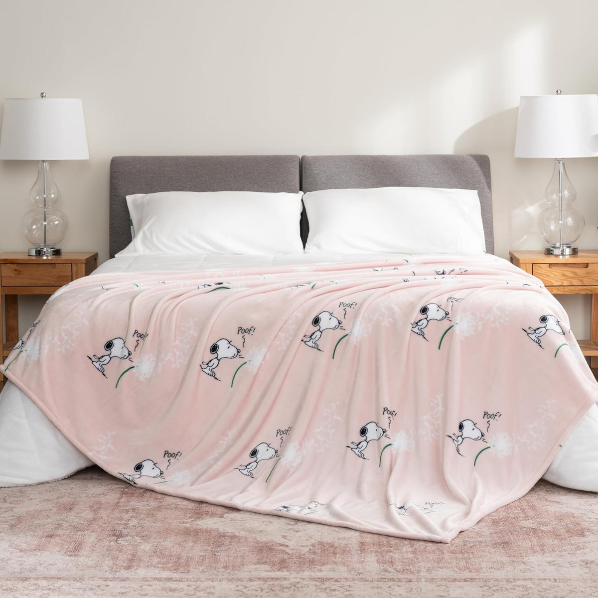 Berkshire Blanket Peanuts® VelvetLoft® - Manta de felpa de Snoopy c...