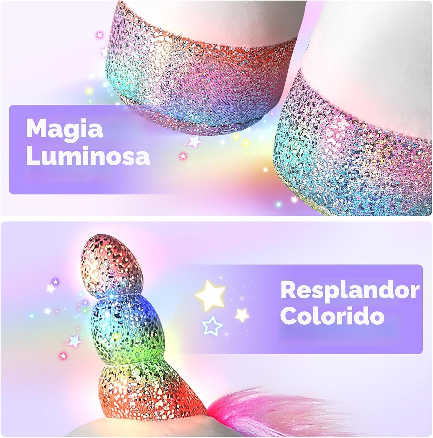 iPlay, iLearn Muñeco de peluche de unicornio mágico con control rem...