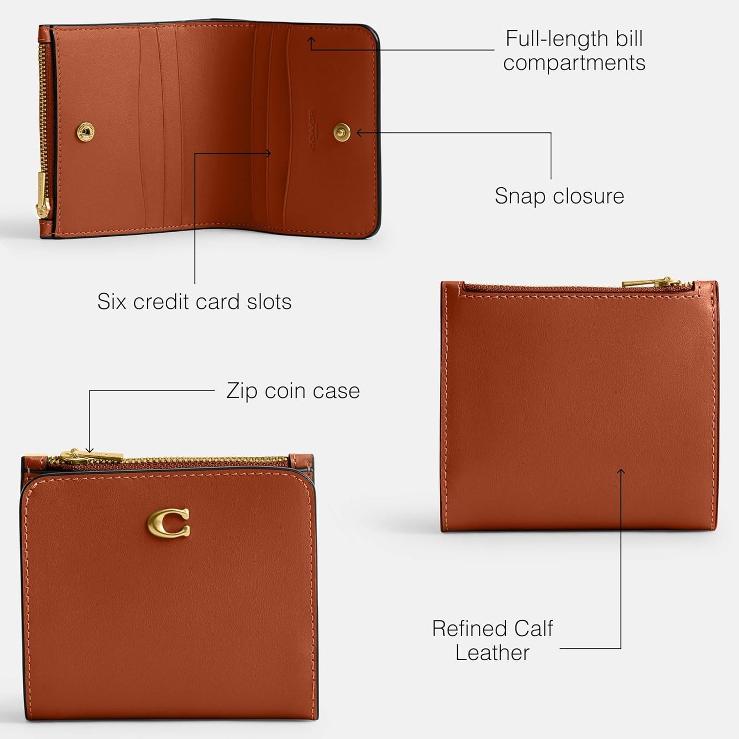 Cartera Billetera Esencial delgada con revestimiento de lona de la...