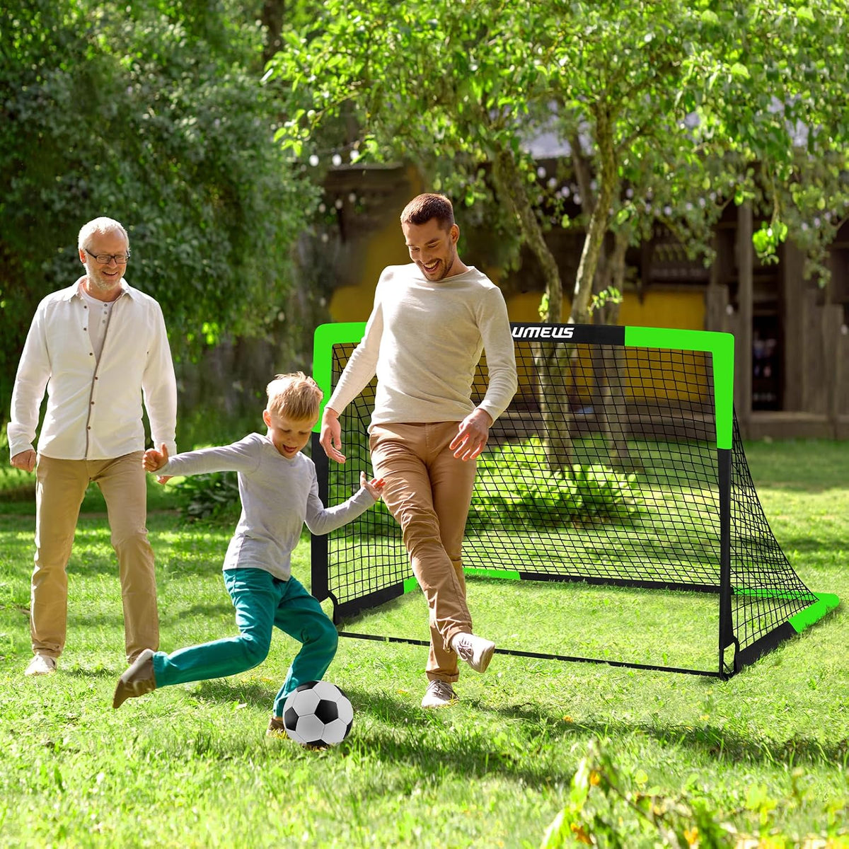Porterías de fútbol para niños para patio trasero, juego de 2, 4 x...