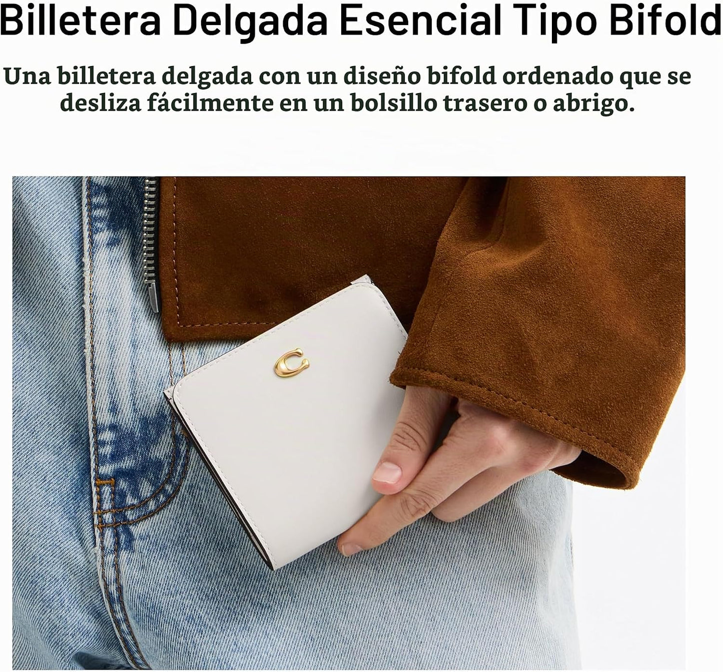 Cartera Billetera Esencial delgada con revestimiento de lona de la...
