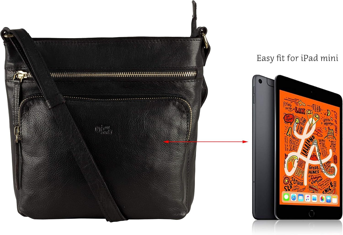 Mou Meraki Bolso cruzado de cuero genuino y bolsos - Bolso cruzado...