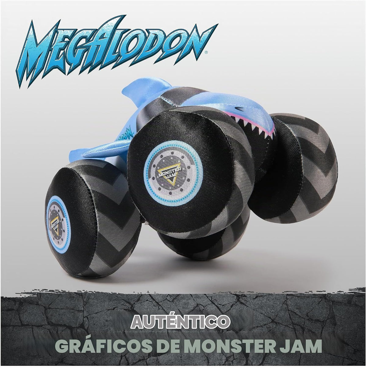 Monster Jam Camión de peluche Megalodon de 7 pulgadas con luces y s...
