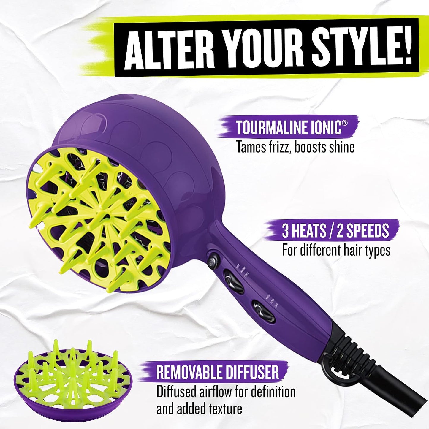 Secador de pelo para rizos Bed Head Curls in Check 1875 W | Ideal p...