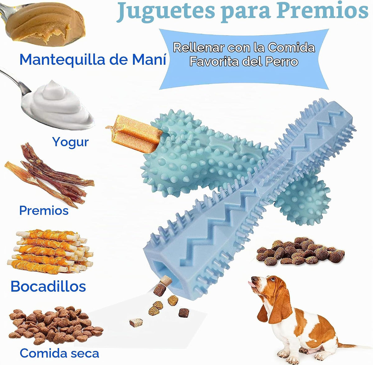 Cdyzqikm Paquete de 4 juguetes de dentición para cachorros de 0 a 6...