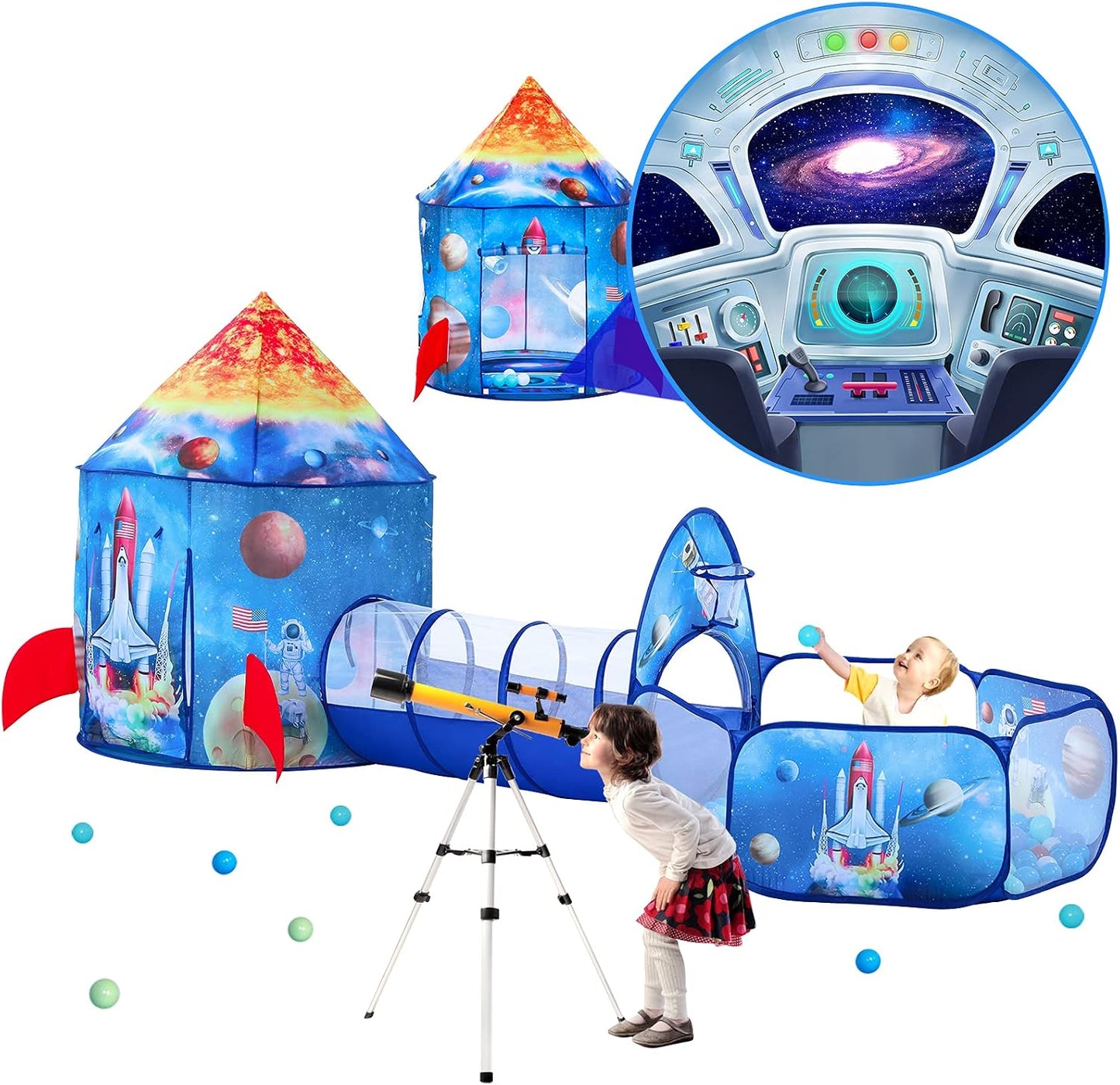 PigPigPen Tienda de campaña de 3 piezas para niños con hoyo de bola...