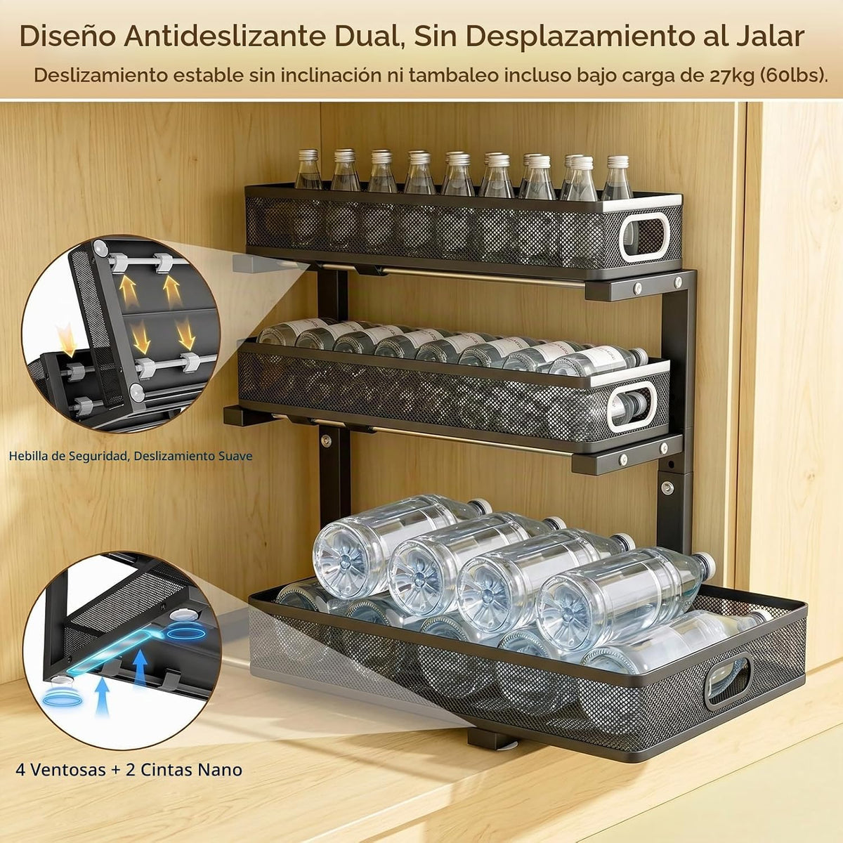 Organizador para debajo del fregadero, organizador de almacenamient...
