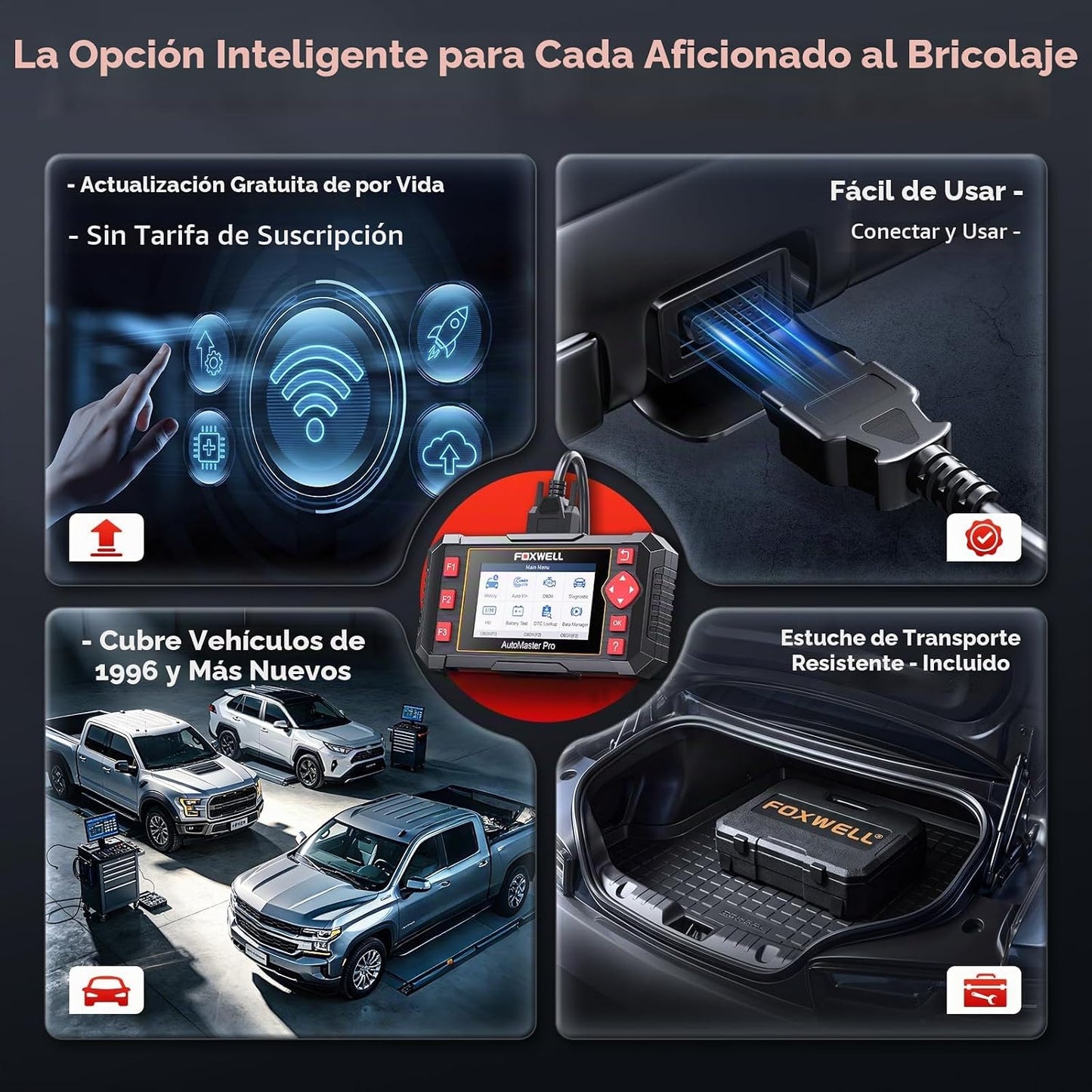 FOXWELL Transmisión del ABS SRS del escáner de la élite OBD2 del es...