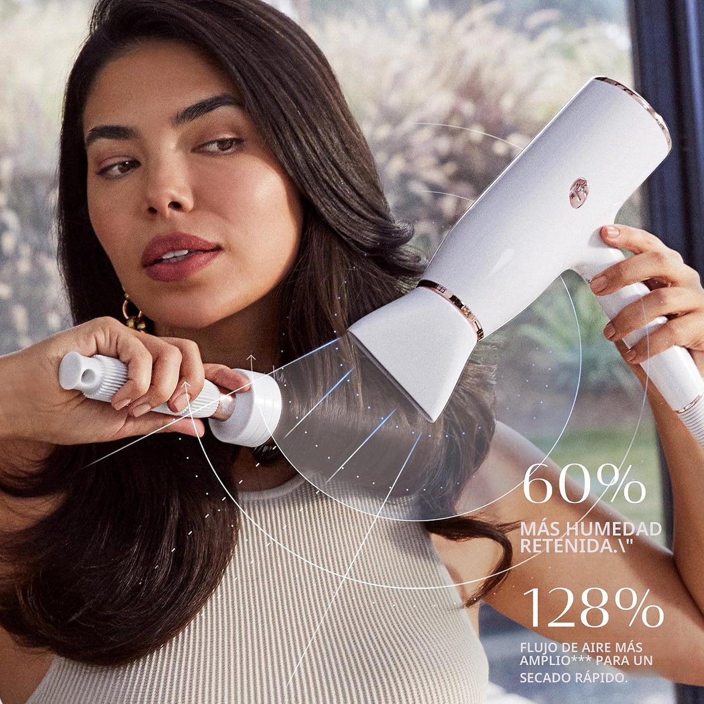 T3 AireLuxe Set profesional de secador de pelo iónico y cepillo, co...
