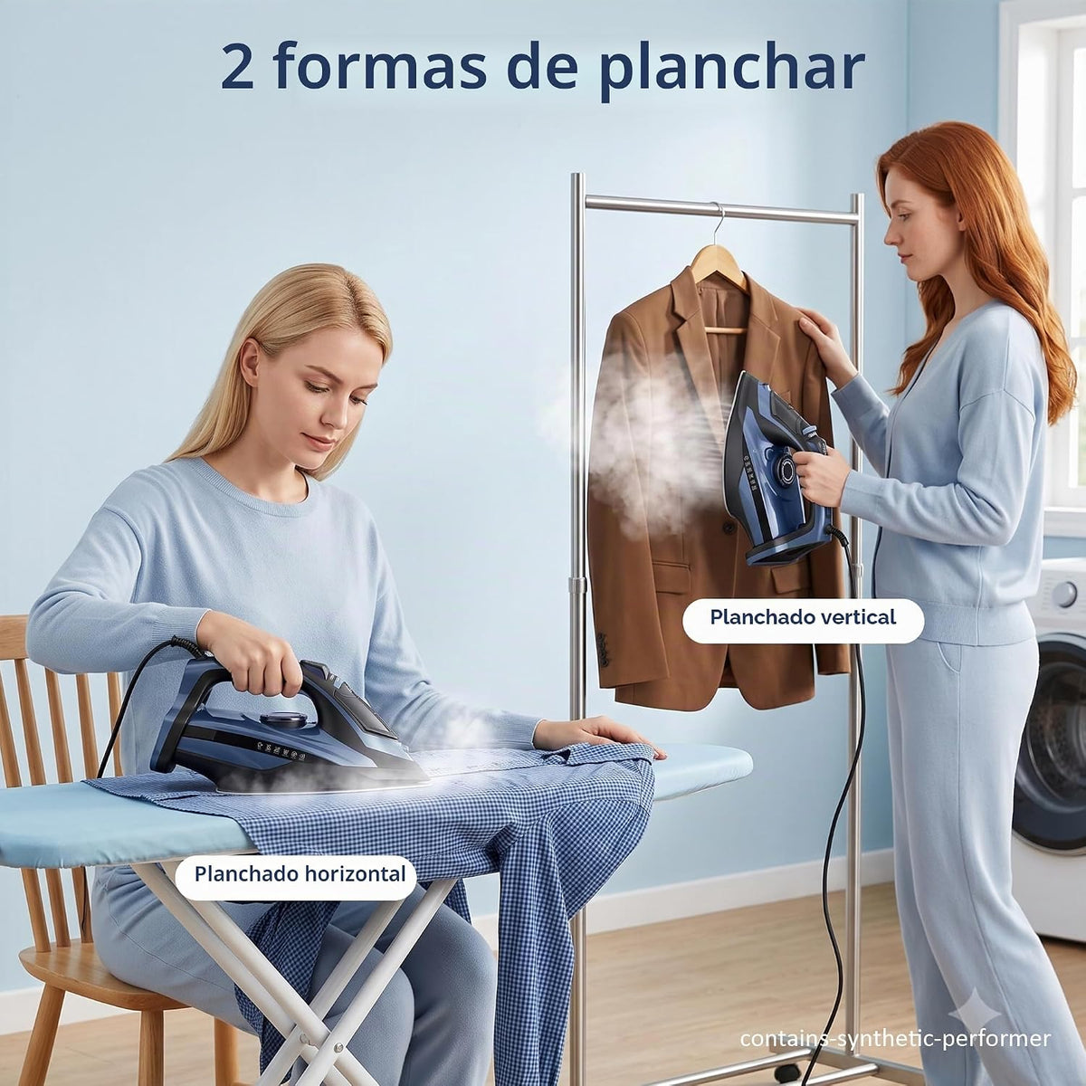 LEVOORA Plancha de vapor para ropa, calentamiento rápido de 20 segu...