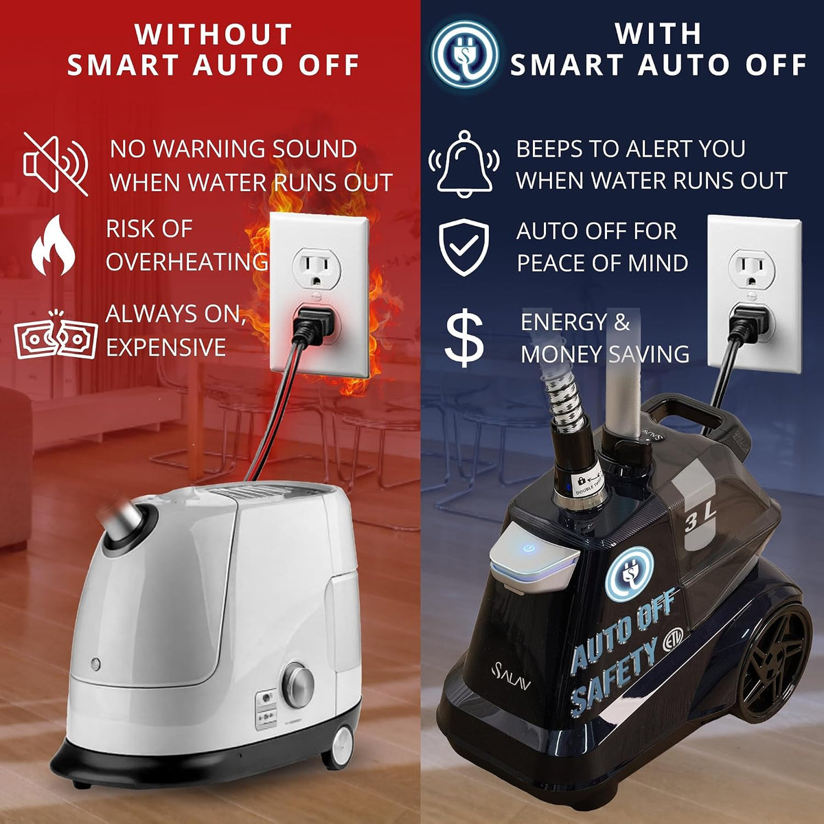SALAV Vaporizador de ropa comercial de tamaño completo resistente c...