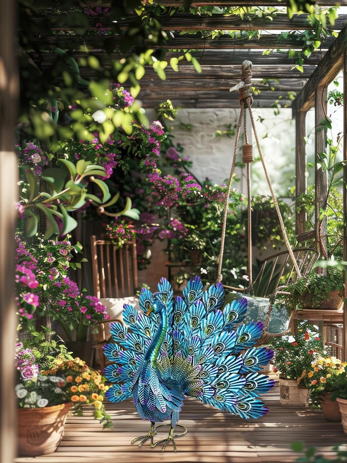 YEAHOME Estatuas de decoración de jardín al aire libre, 22.4 pulgad...