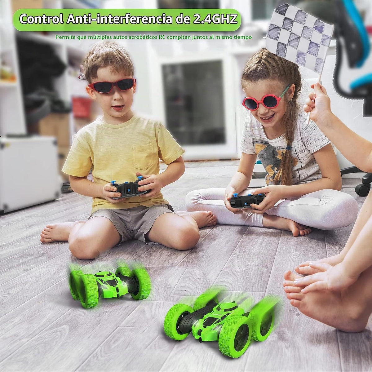 Hamdol Auto de acrobacias a control remoto para niños de 6 a 12 año...