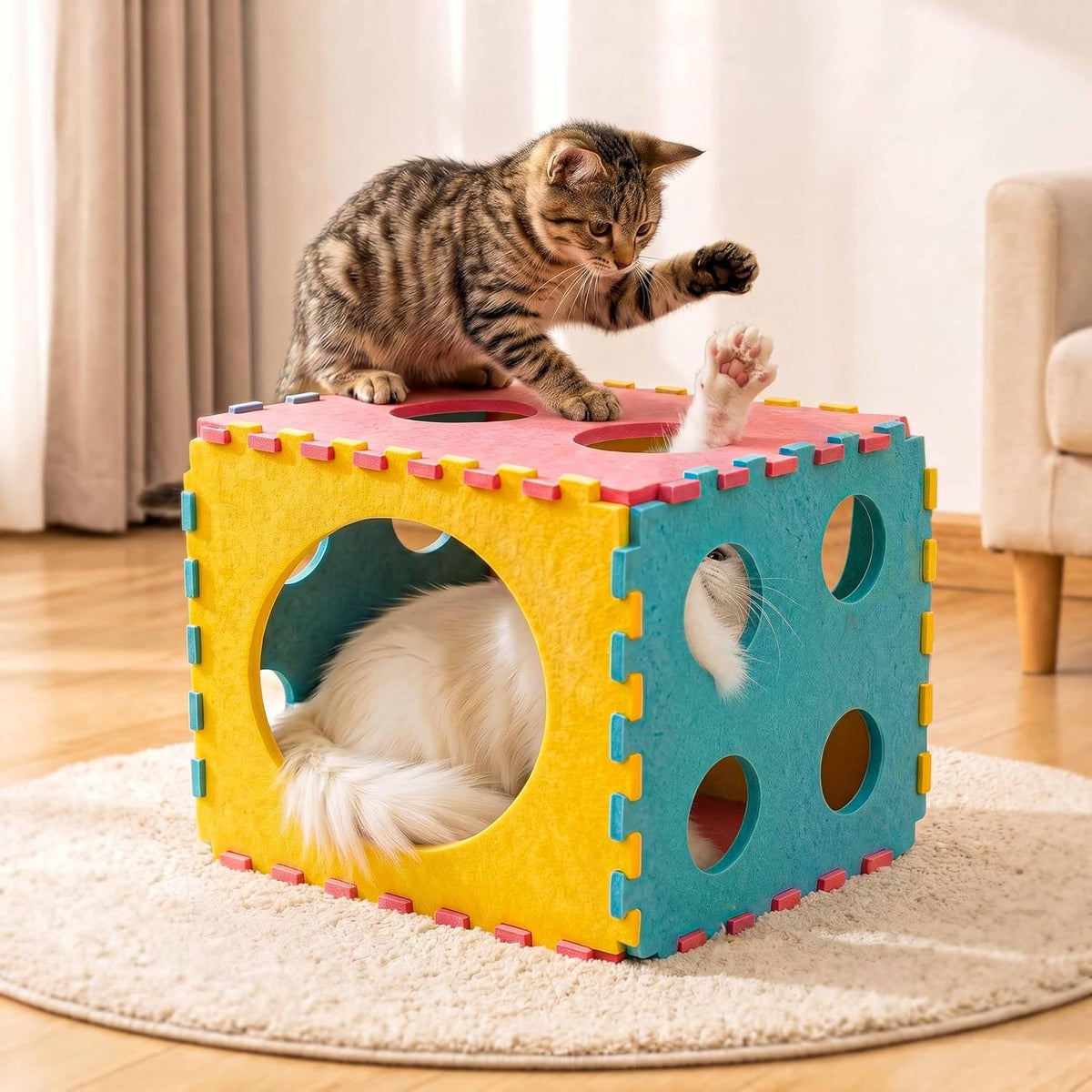 MOYMO 41 Piezas Juguetes Interactivos para Gatos de Interior, Jugue...