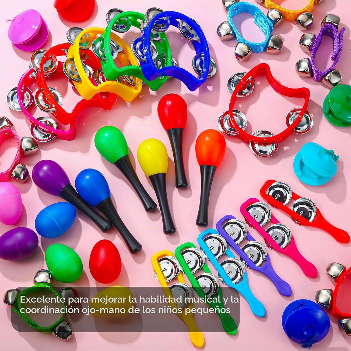 Silipull Juego de 36 piezas de instrumentos musicales Shaker para n...