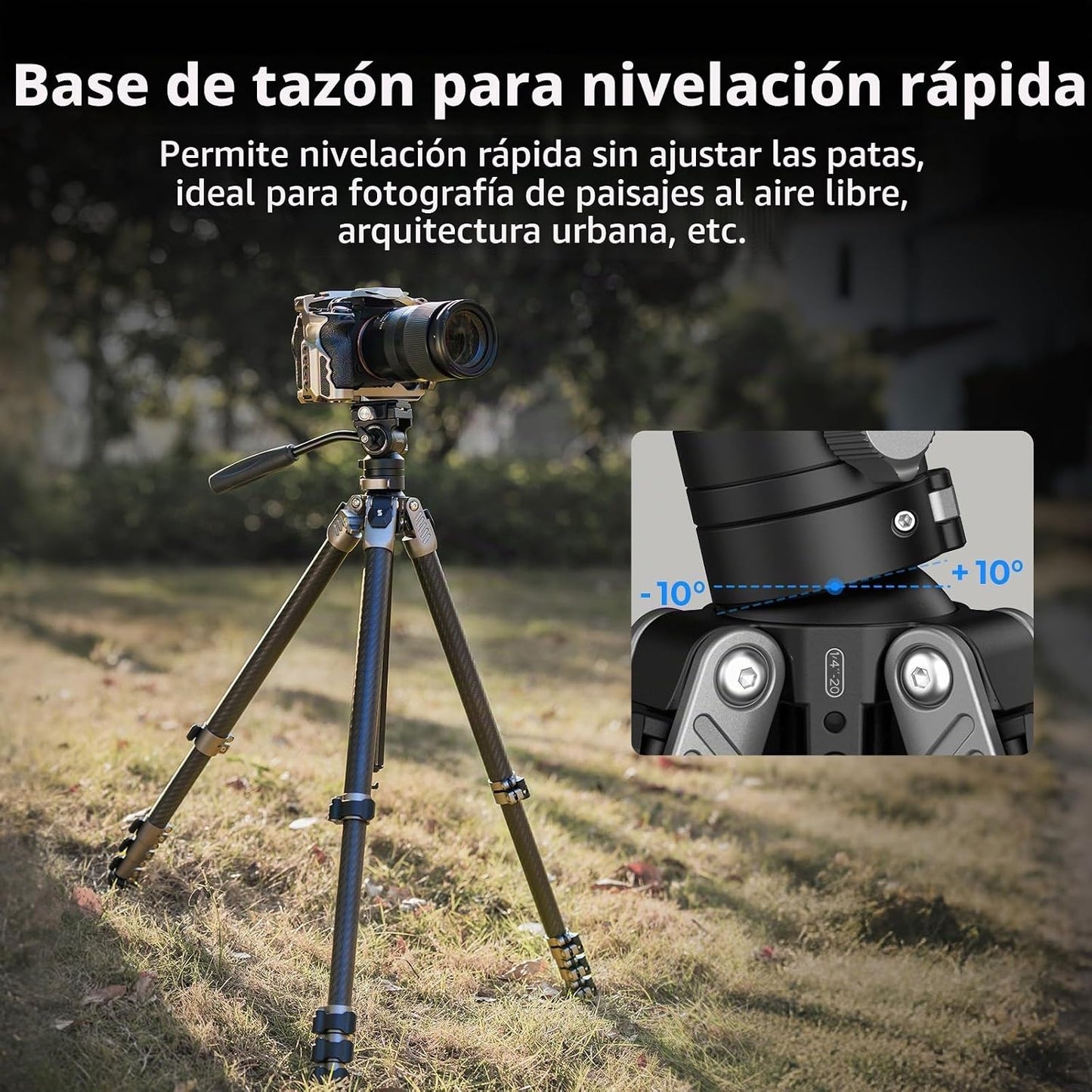SmallRig Trípode de viaje portátil de 63 pulgadas para iPhone y cám...
