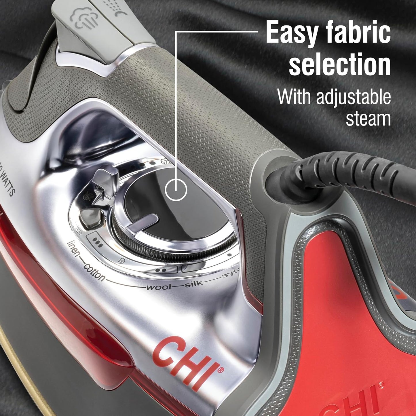 CHI Plancha profesional de vapor para ropa con ráfaga de vapor vert...