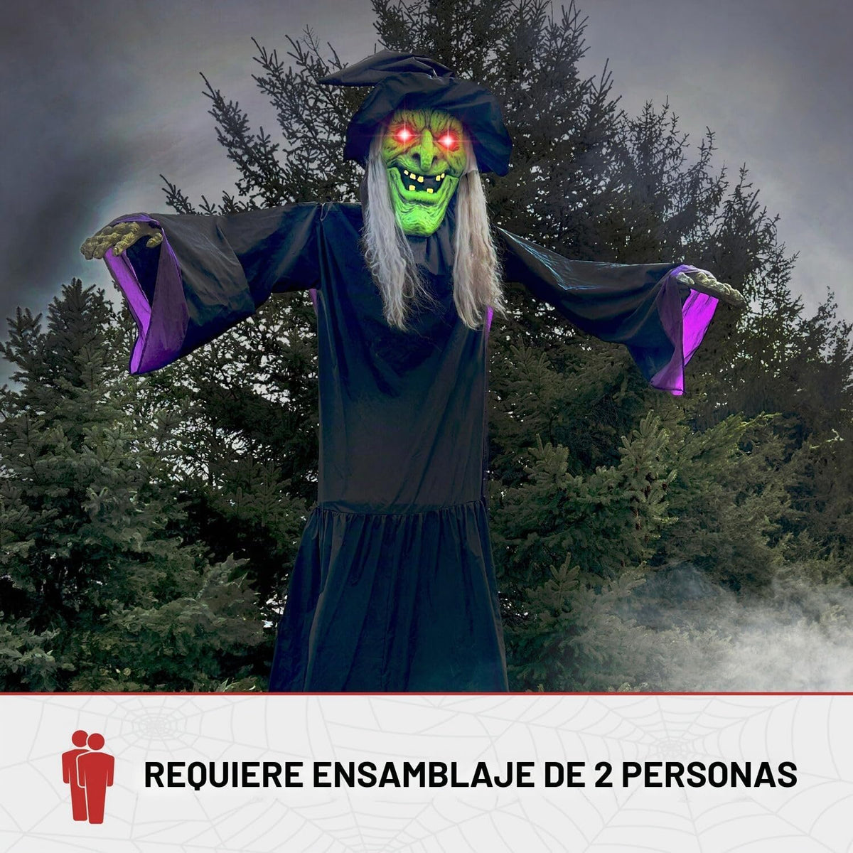 Haunted Hill Farm - Animatrónica de bruja voladora montada de 15.1...