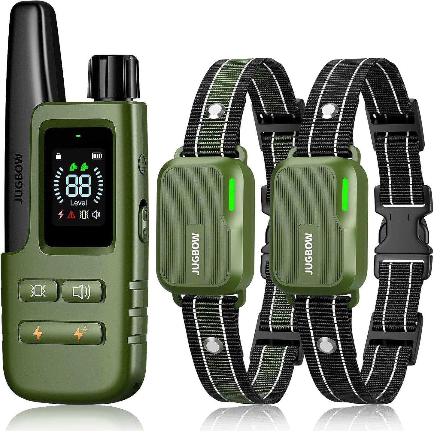 Collar de choque para 2 perros con control remoto, rango de 4200 pi...