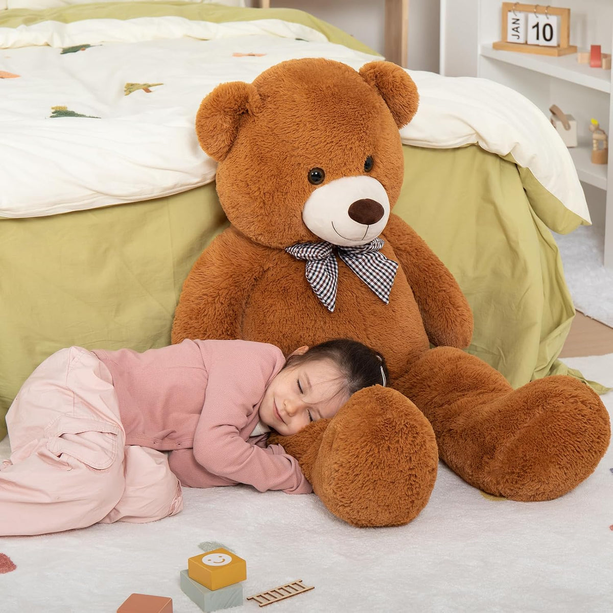MaoGoLan Oso de peluche gigante marrón de 4 pies, adorable y tierno...