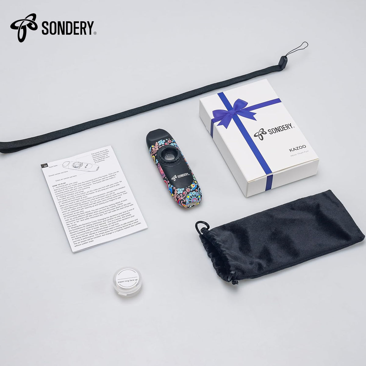 Sondery Instrumento de viento profesional Kazoo con 5 membranas y c...