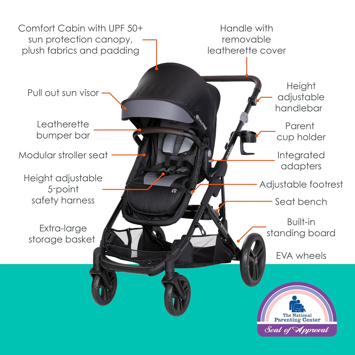 Baby Trend Morph - Sistema de viaje individual a doble con asiento...