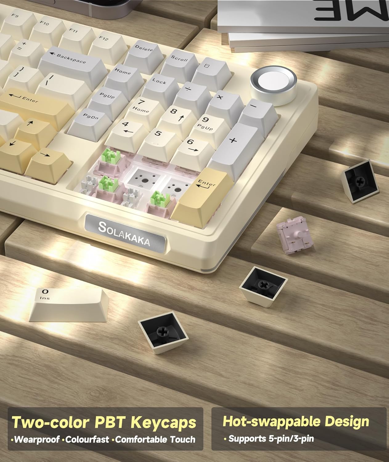 SOLAKAKA KI99 Pro - Teclado inalámbrico para juegos al 96 %, teclad...