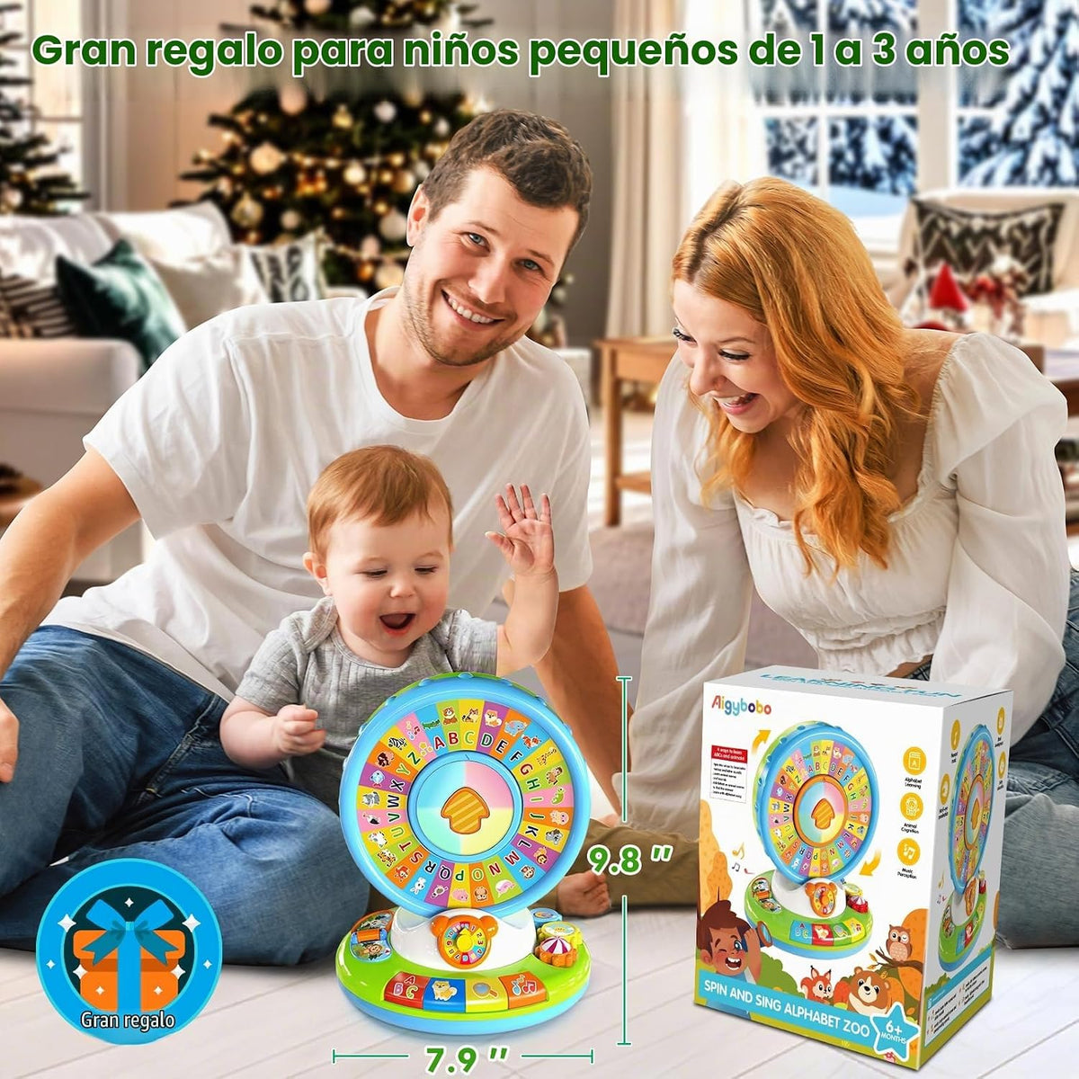 Juguetes para niños de 1, 2, 3 años, niños y niñas, alfabeto zoológ...