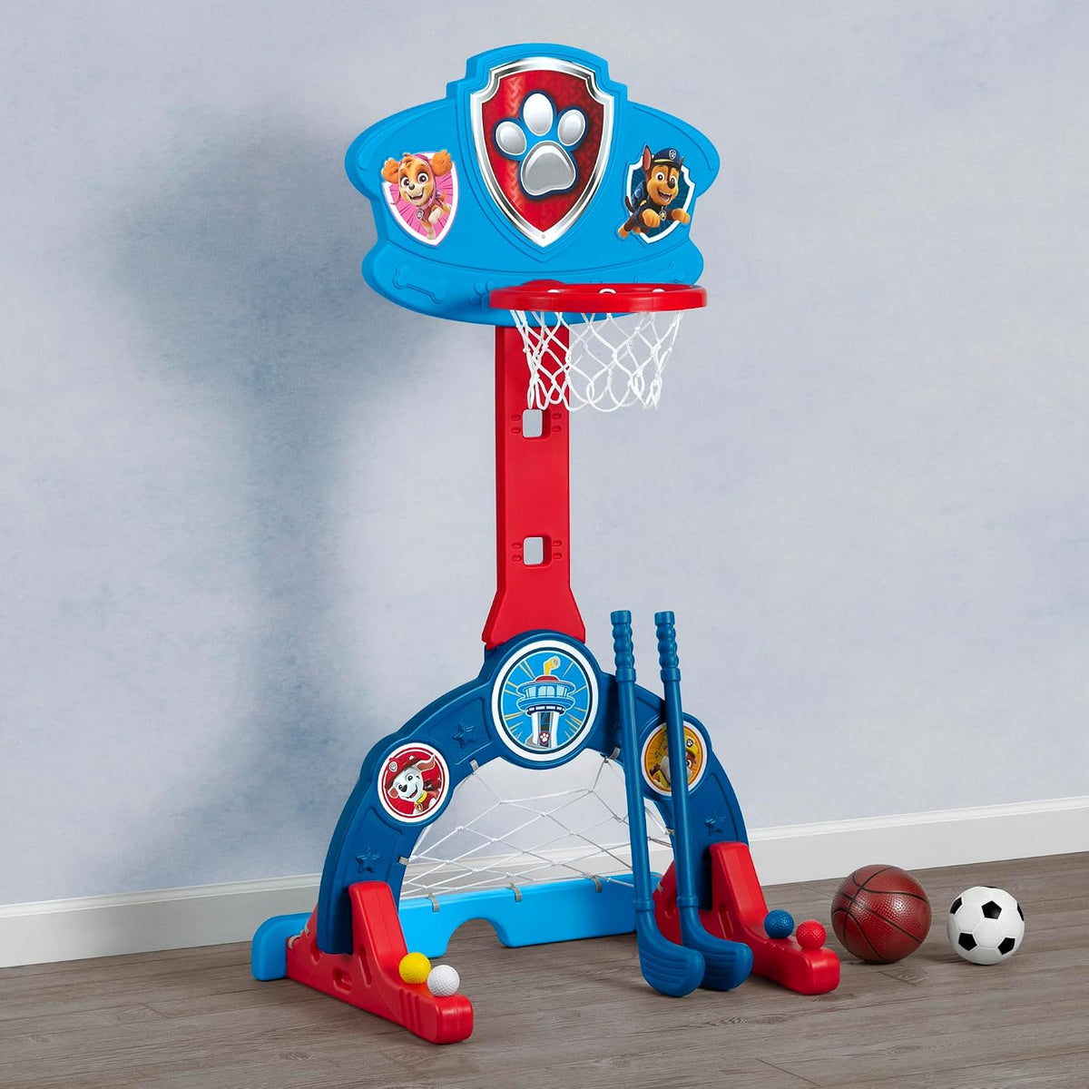 Delta Children PAW Patrol Centro Deportivo 4 en 1 \u2013 Aro de Bal...