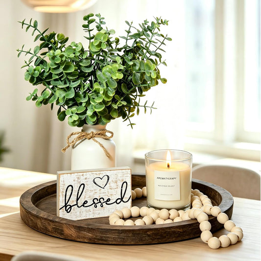 ZENLIV Juego de 6 decoraciones rústicas y modernas para tu sala de...
