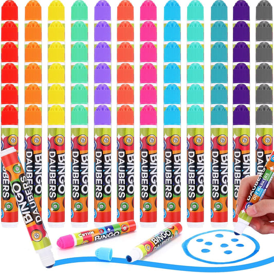 Crtiin Juego de 72 marcadores de Bingo Dauber de colores surtidos e...