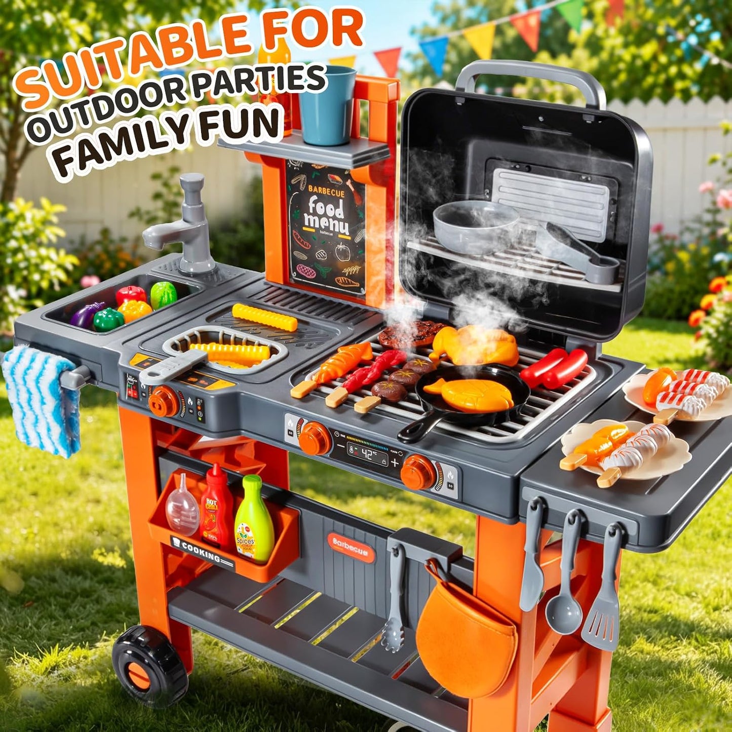 KIZONLY Juguetes de cocina para niños - Versión actualizada Juego d...