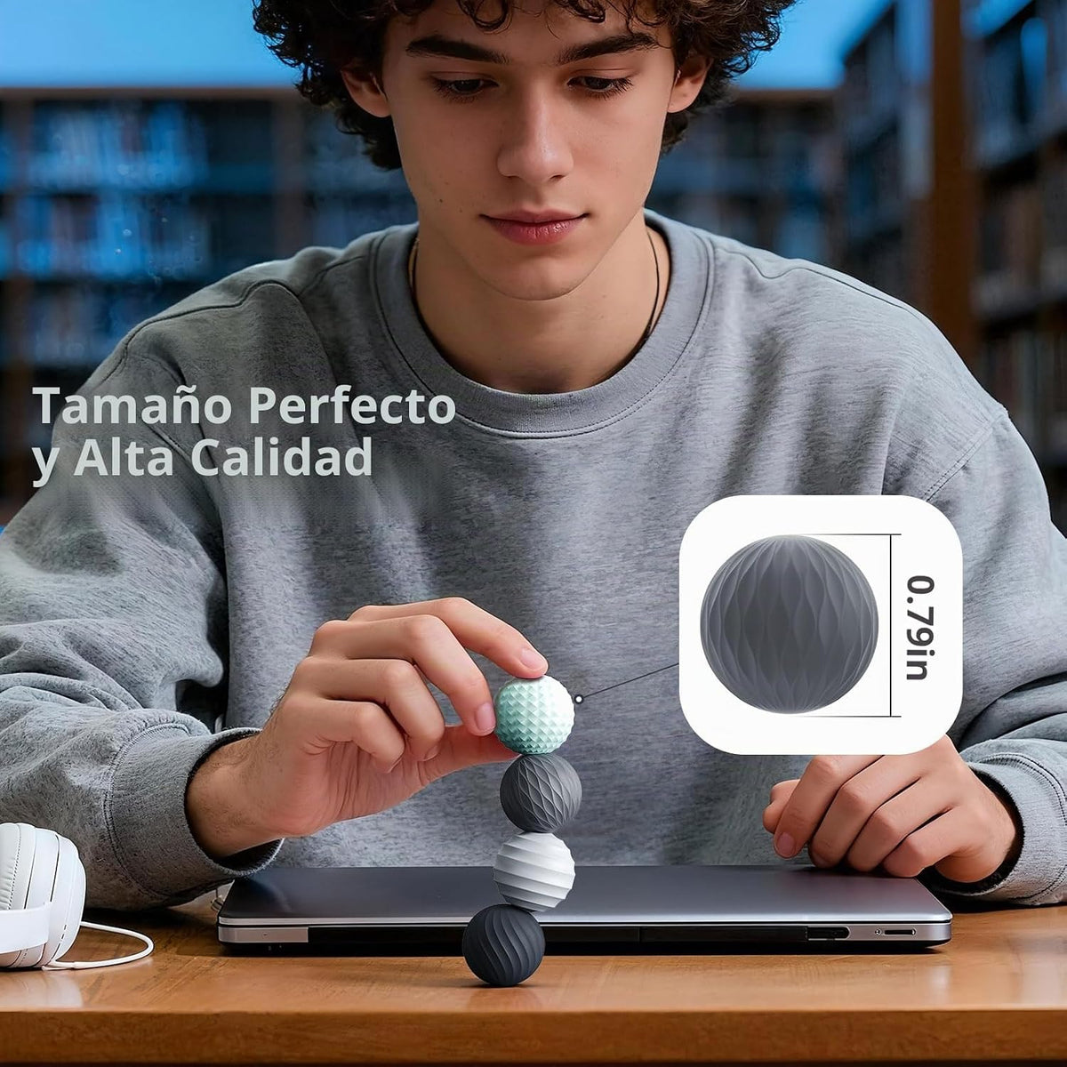 Bomeiyi Bolas magnéticas de silicona para adultos y adolescentes, j...
