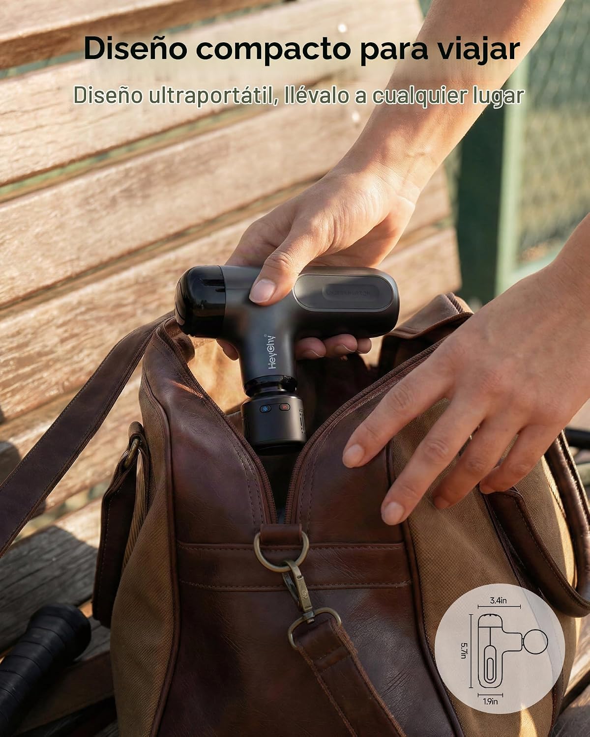 HEYCHY Mini pistola de masaje, masajeador de mano de tejido profund...