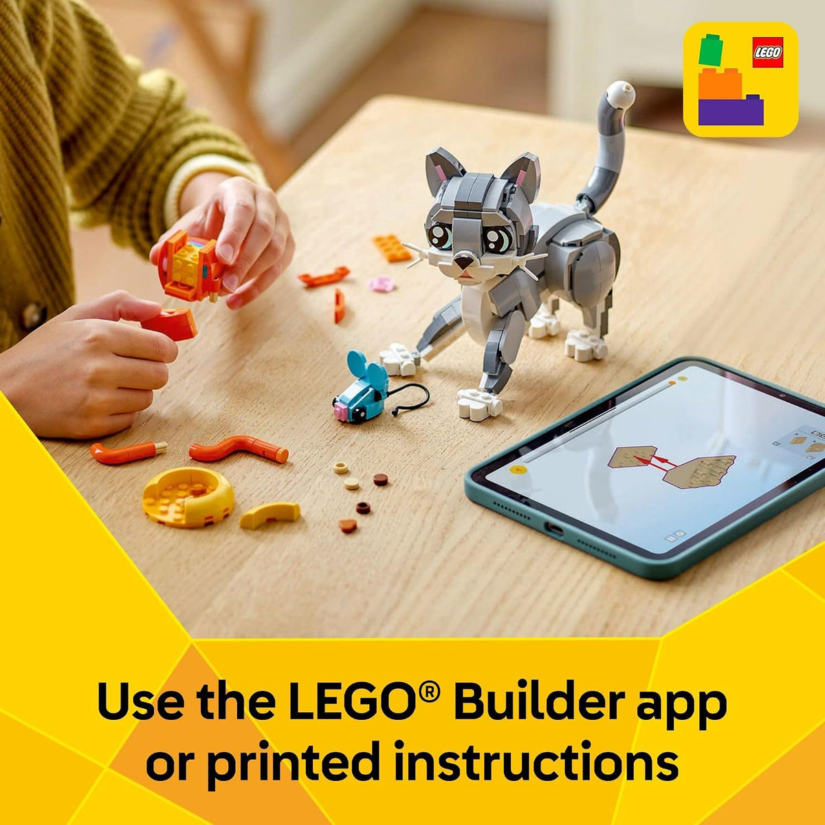 LEGO Creator 3 en 1 Juguete de Gato Juguetón - Juguete de Construcc...