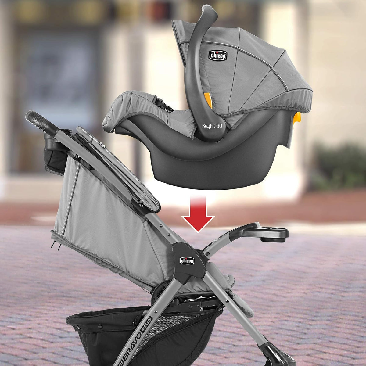 Chicco Sistema para viaje Mini Bravo Plus - Pizarra | Gris