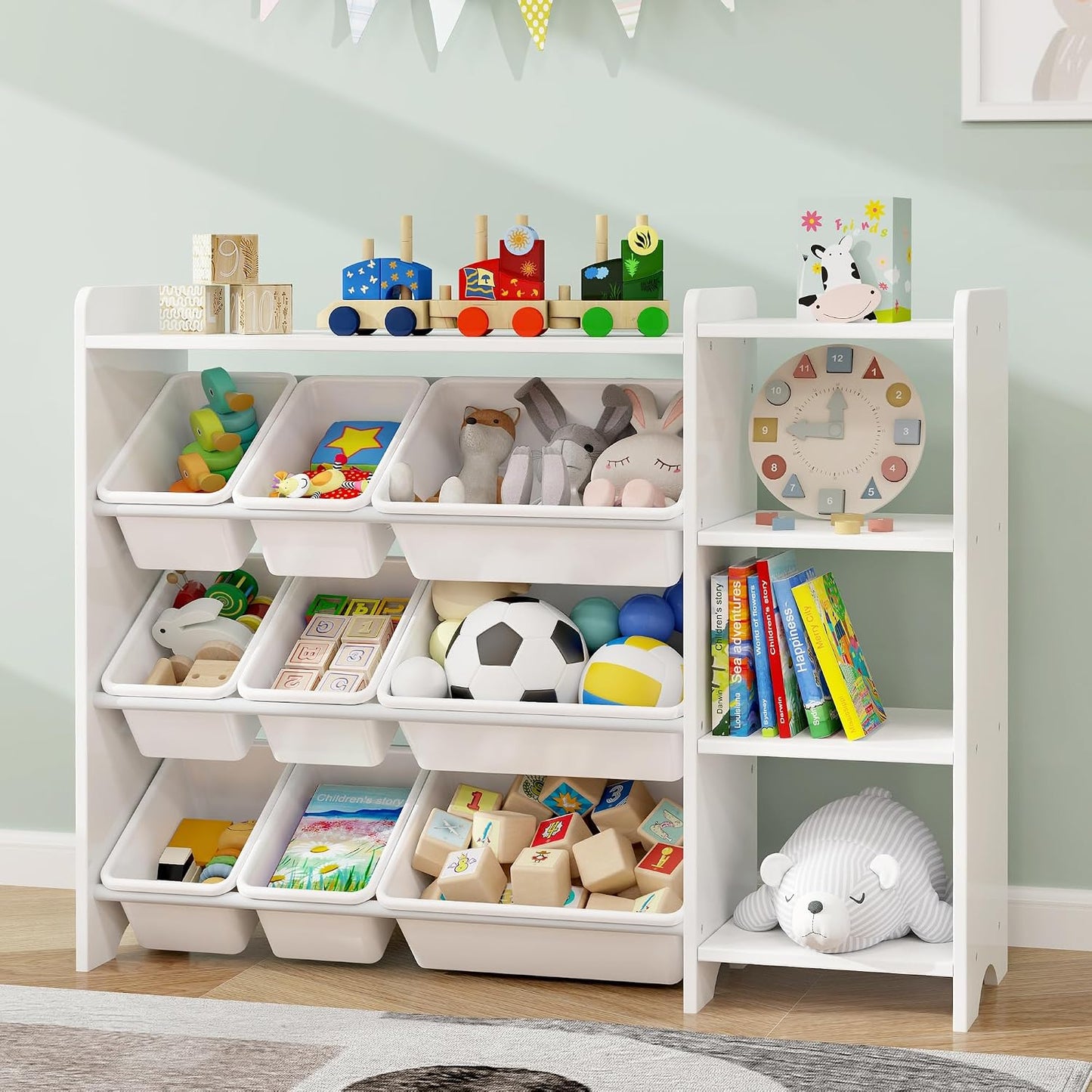 MallBest Organizador de almacenamiento de juguetes para niños con c...