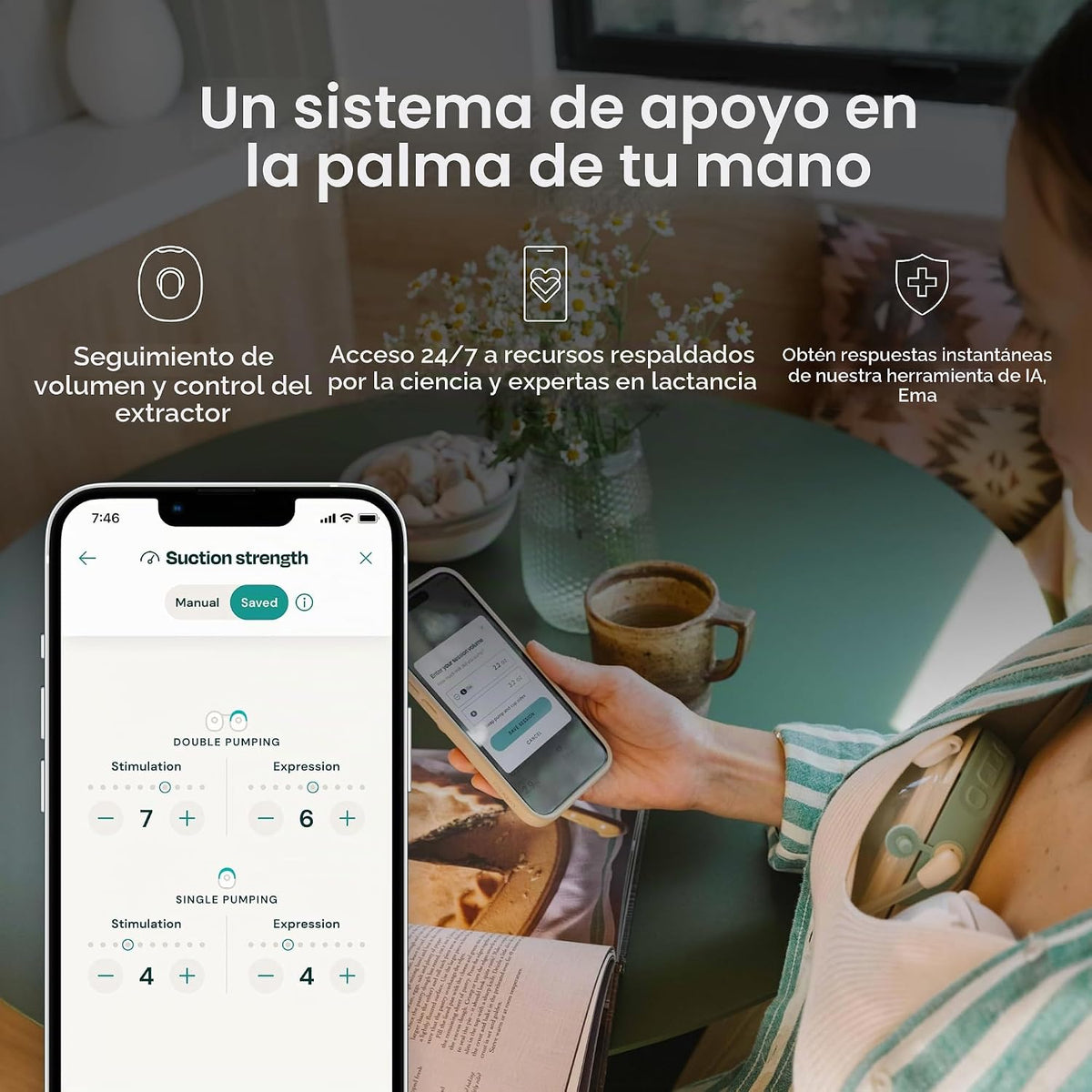 Willow Sync - Extractor de leche eléctrico doble portátil, se adapt...