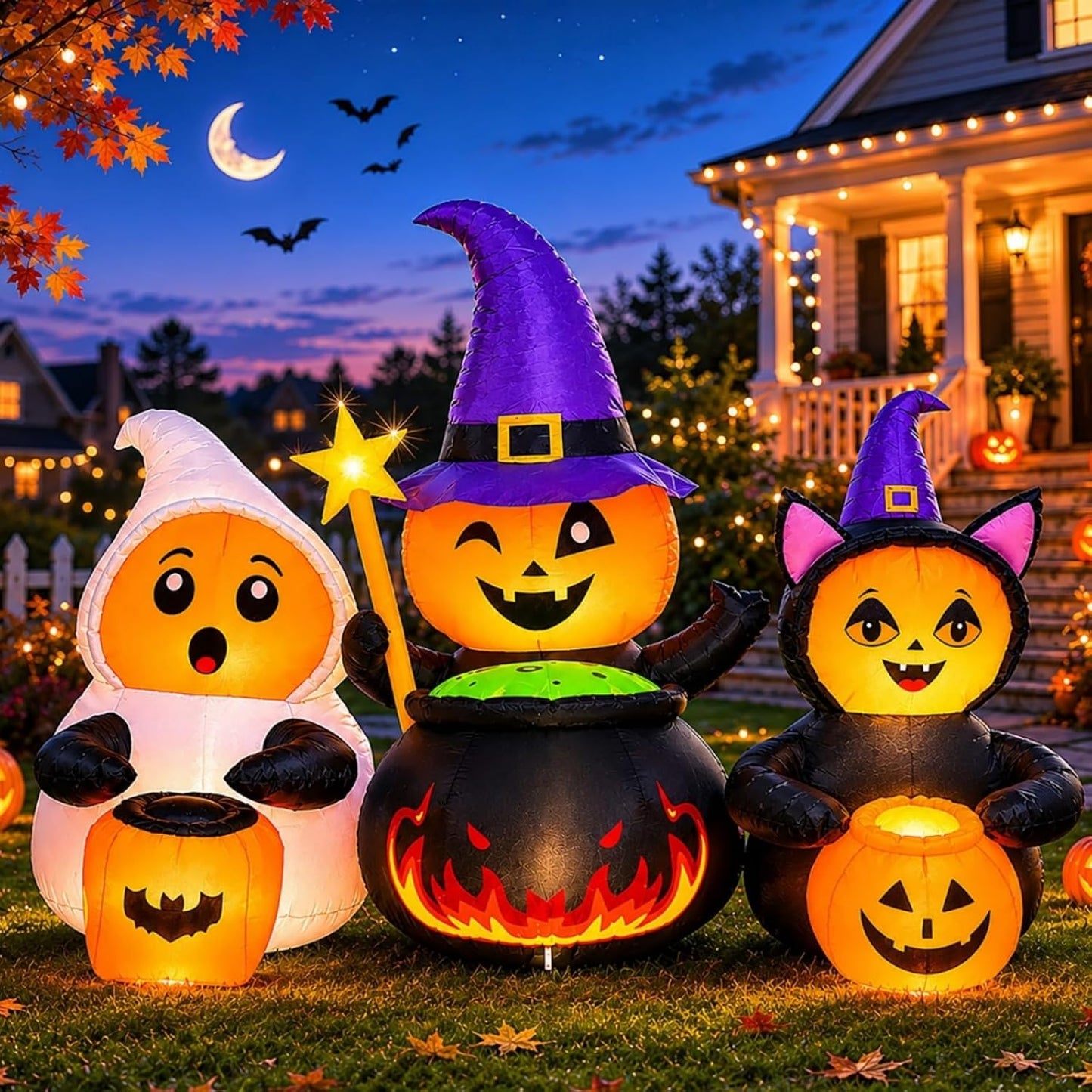 Inflables de Halloween de 7 pies para decoración de patio | Diseño...