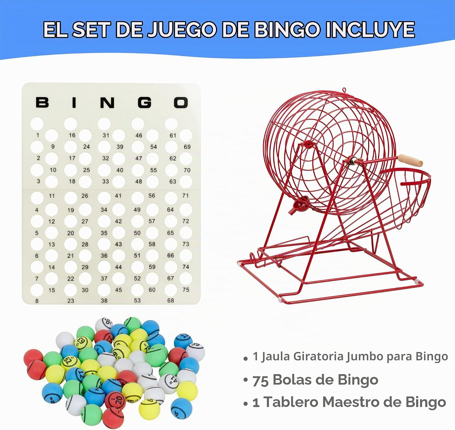 GSE - Juego de bingo profesional para adultos y grupos grandes, (ja...
