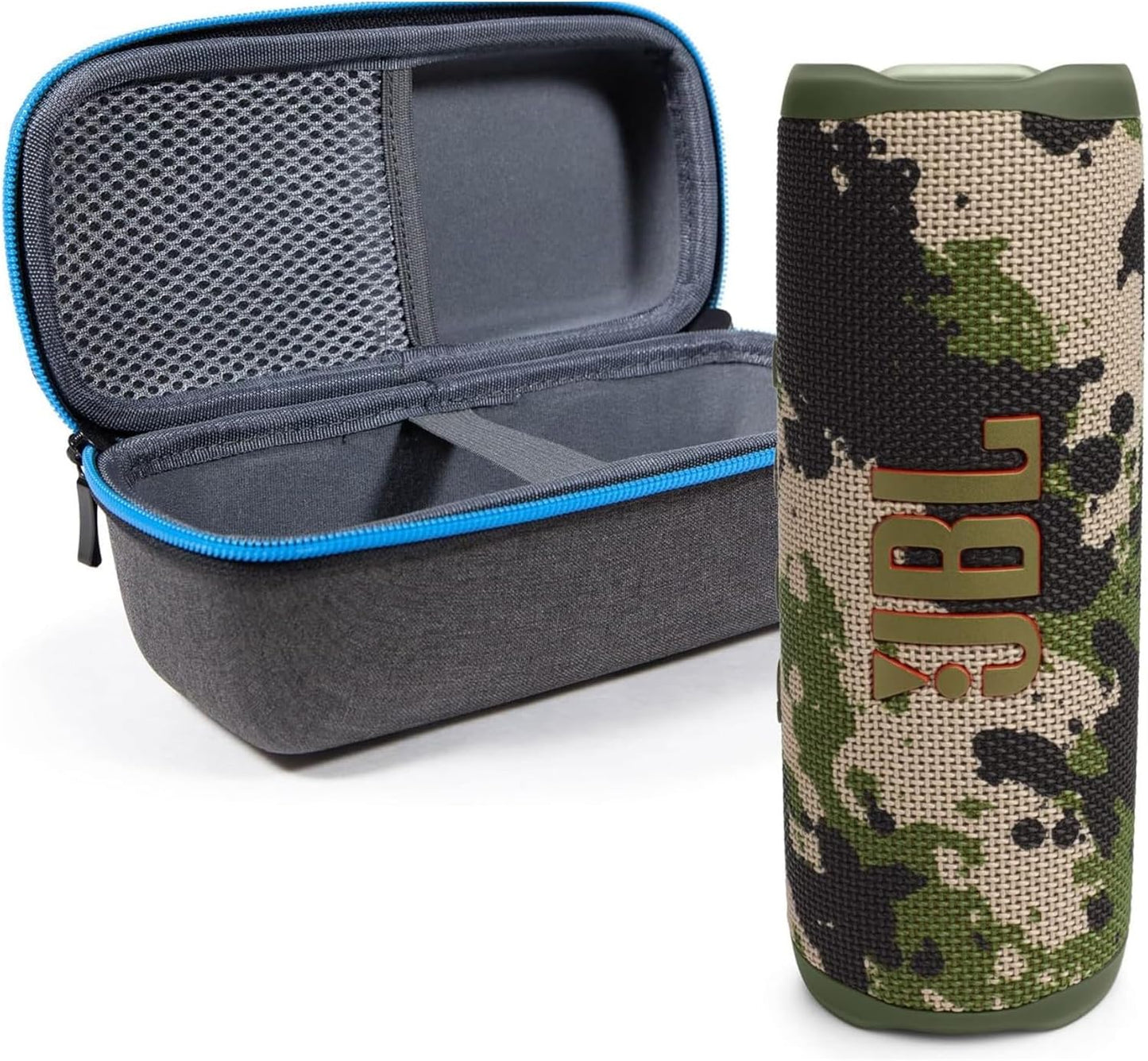 JBL Flip 6 (Squad) + Paquete con funda protectora rígida divvi!