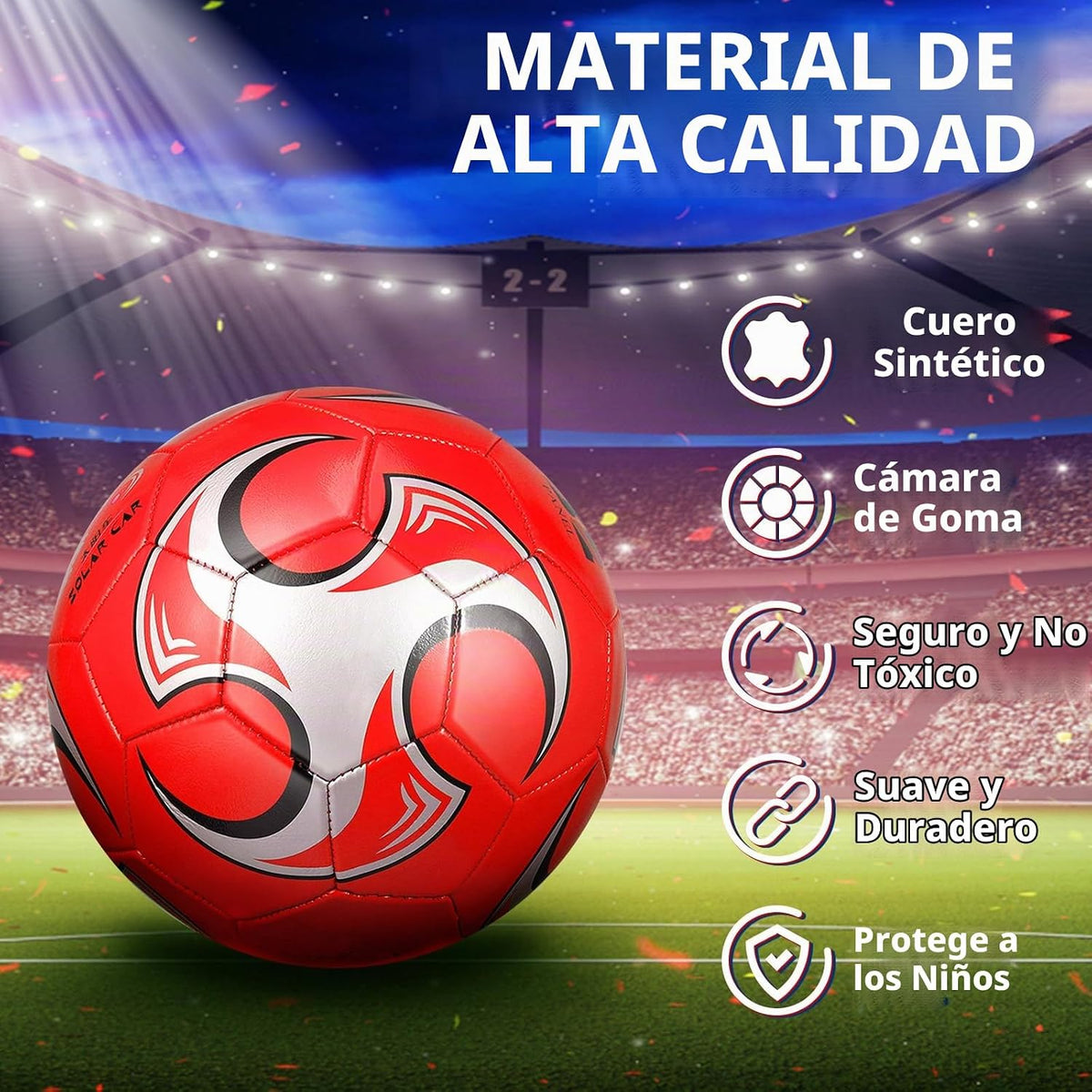 Tradder Paquete de 4 pelotas de fútbol con bomba, tamaño 3, 4, 5, p...