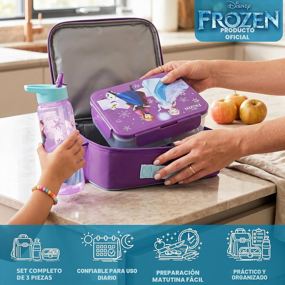 Get Trend Disney Frozen Girls Bolsa de almuerzo, caja Bento y botel...