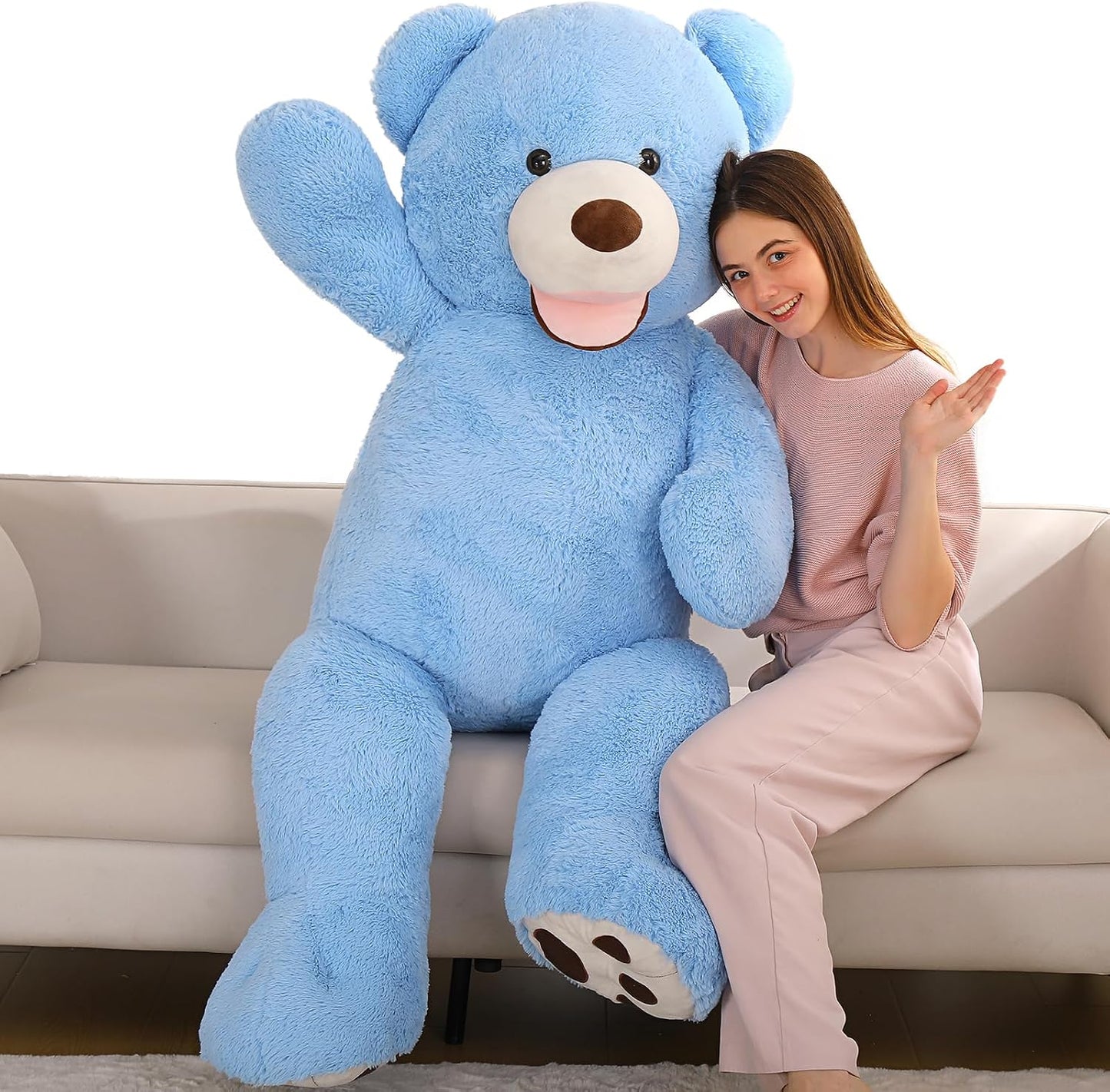 MaoGoLan Oso de peluche gigante de 5 pies, lindo oso de peluche de...