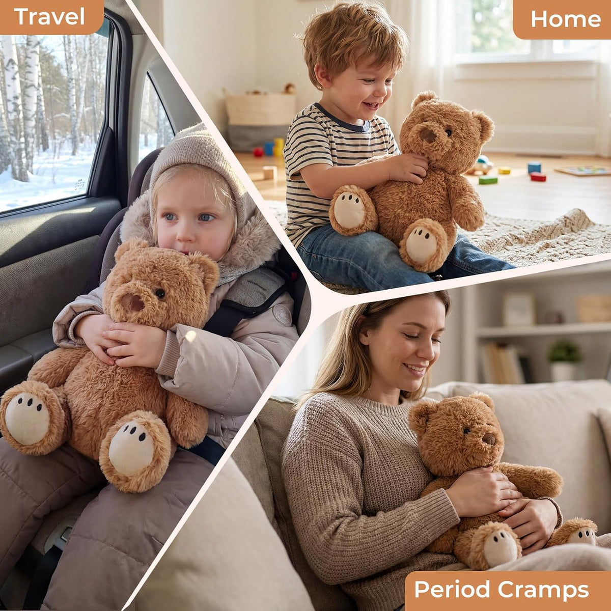 Oso de peluche para microondas, juguetes de peluche calentables y r...