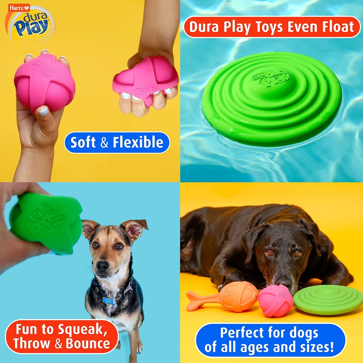 Hartz DuraPlay - Juguetes perfumados para perros con aroma a tocino...