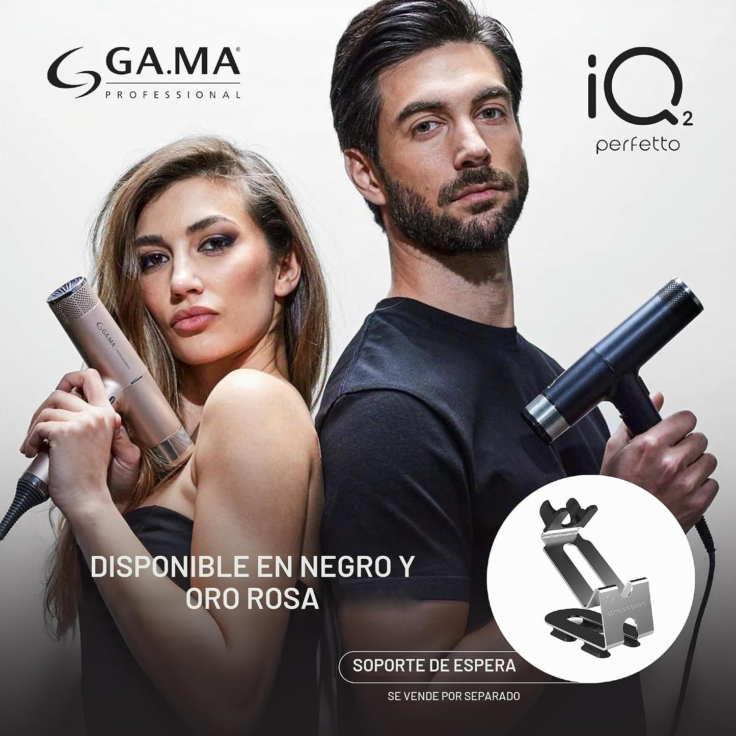 GA.MA iQ2 Perfetto - Secador de pelo con motor turbo inteligente de...