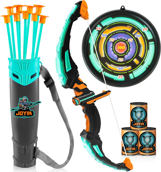 JOYIN Juego de arco y flecha para niños, juego de juguete de tiro c...